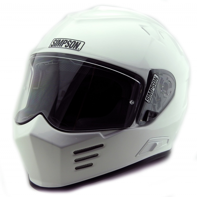 Simpson Venom ECE Motorcycle Crash Helmet Gloss White